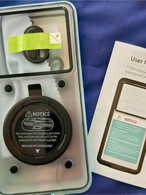 AC/DC Waterproof Phone Case with Black Mounting Ring and Neon Green Seal